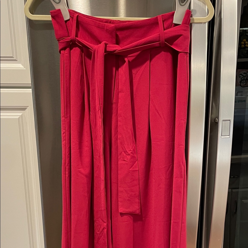 Flying Tomato Wide Leg Lined Trousers. Vibrant Pink Apparel - Picture 2 of 4